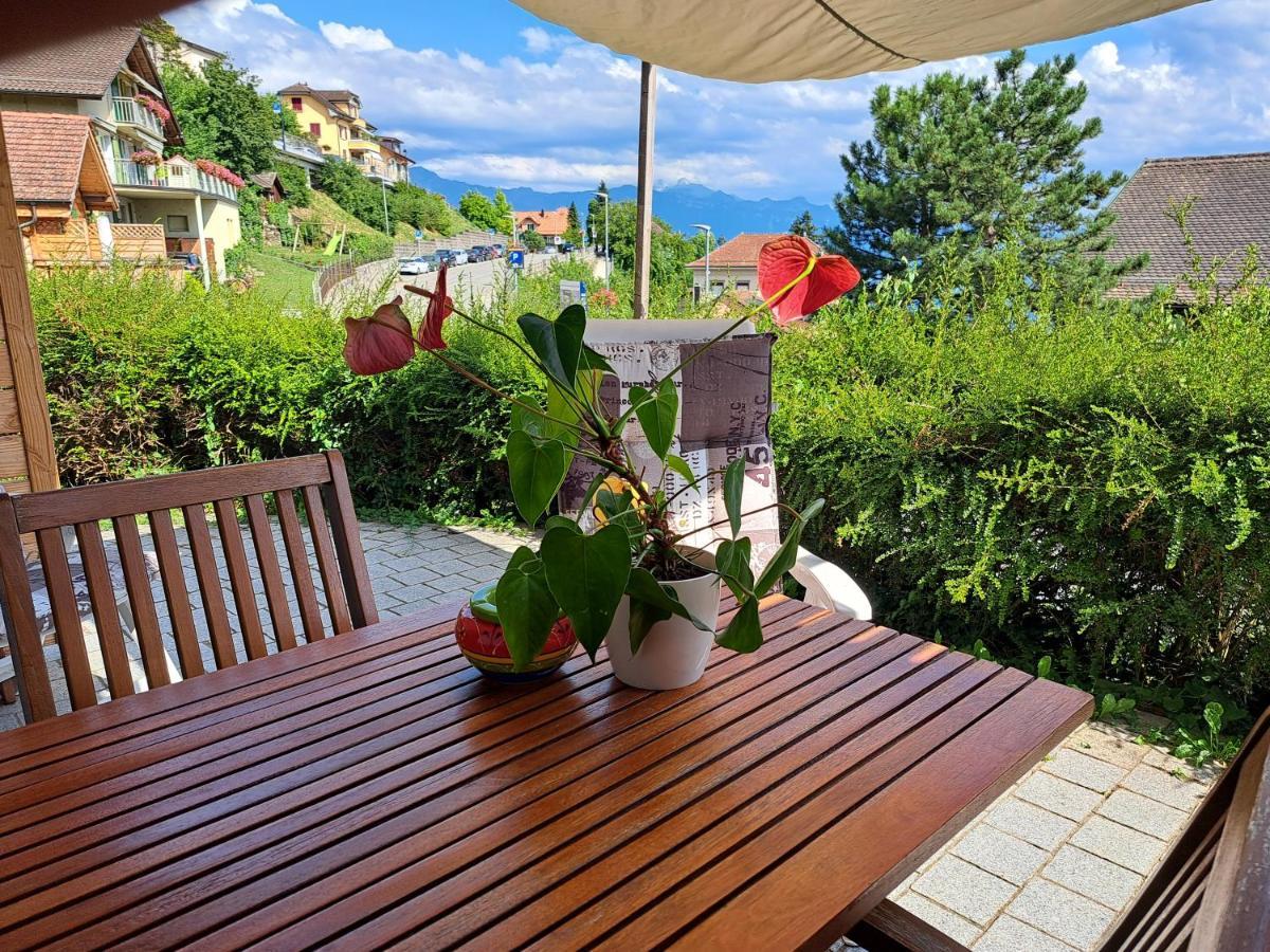 Les échalas I - Appartement avec cuisine et place privée au cœur du Lavaux, Unesco Chexbres Extérieur photo